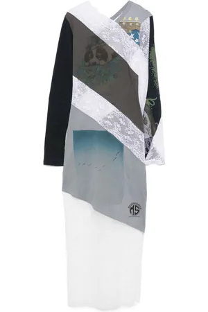 Marine Serre Illustration-print maxi dress