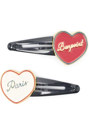 BONPOINT Heart-shape hair clips (set of two)