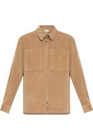 Burberry Logo-embroidered corduroy shirt jacket