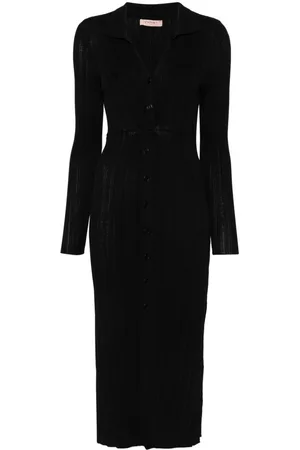 Twin-Set Ribbed-knit maxi dress