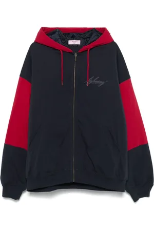 MARTINE ROSE Quilted zip-up hoodie