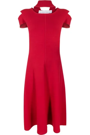 Gloria Coelho Cold-shoulder midi dress