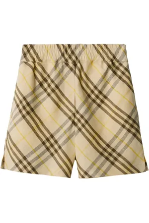 Burberry Check linen shorts