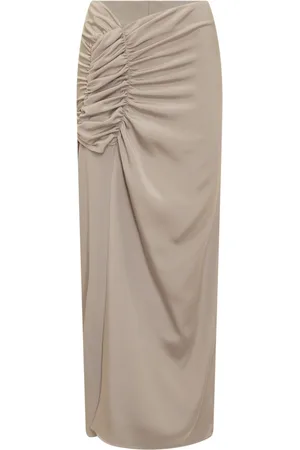 The Mannei Draped-design skirt