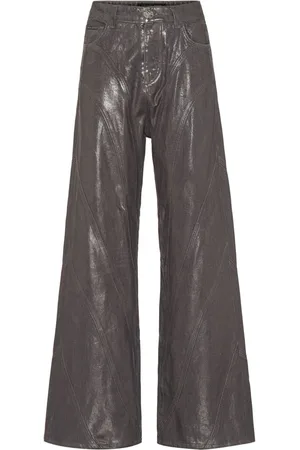 Philipp Plein Laminated flared jeans