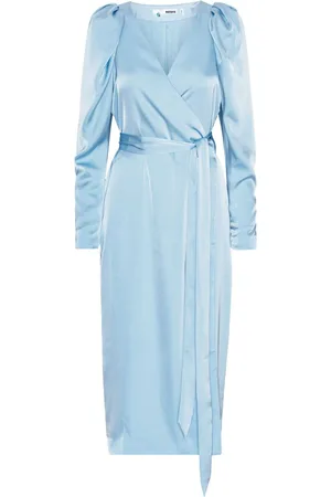 ROTATE Long-sleeve wrap dress