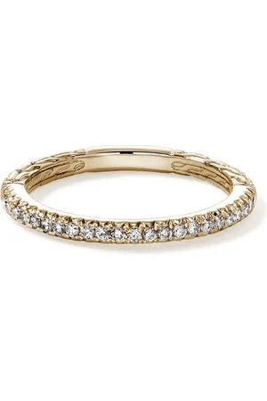John Hardy 14kt yellow JH Essential diamond band ring