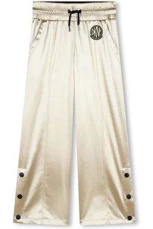DKNY Metallic satin wide trousers