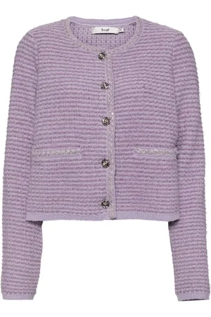 B+AB Fringed button-up cardigan