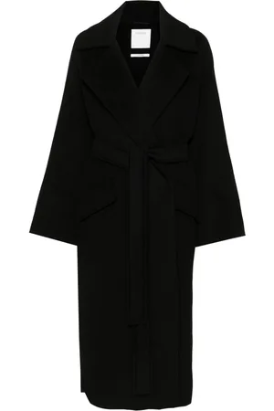 Sportmax Belted felted maxi coat