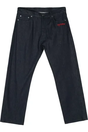 OFF-WHITE Embroidered-logo jeans