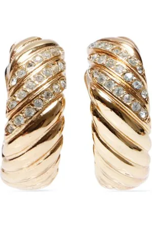 Dior Rhinestone clip-on earrings
