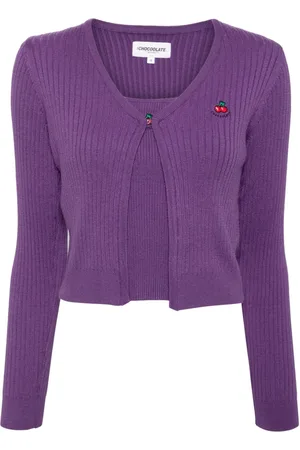 Chocoolate Embroidered cardigan top (set of two)