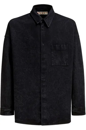 Marni Logo-patch cotton shirt