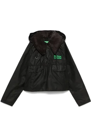 Barbour X Ganni tartan-check parka