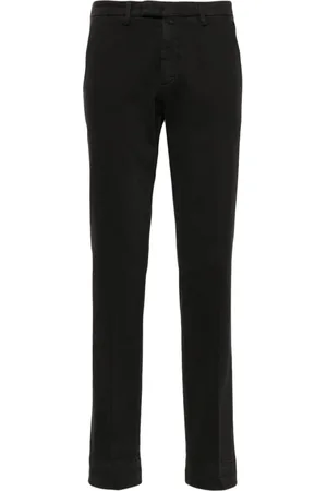 BRIGLIA Slim-leg cotton chino trousers