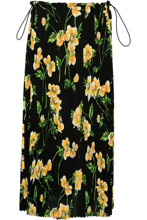 Balenciaga Floral-print midi skirt