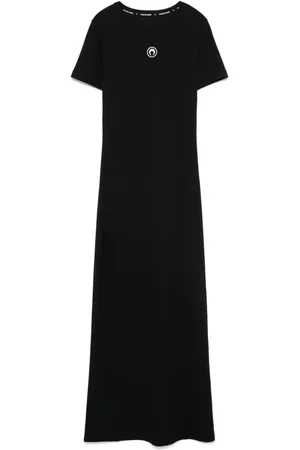 Marine Serre Crescent Moon-embroidery maxi dress