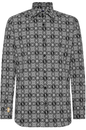 BILLIONAIRE Graphic-print long-sleeve shirt