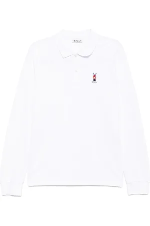 Bally Logo embroidery long-sleeves polo shirt