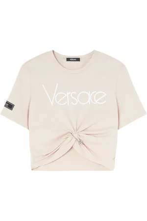 VERSACE Safety Pin cropped T-shirt