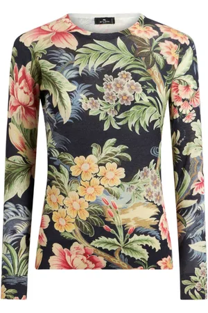 Etro Floral-print knitted top