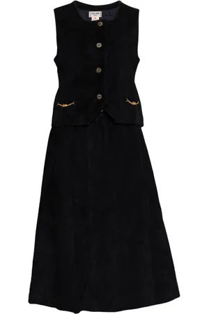 Céline Suede vest and skirt set