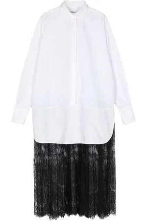 VALENTINO GARAVANI 2000s lace shirt dress