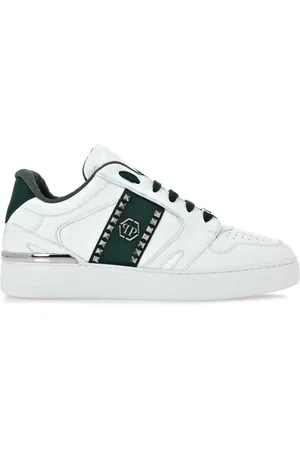 Philipp Plein Stud-embellished leather sneakers