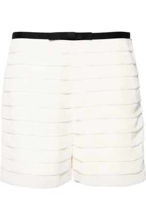 Edward Achour Paris Bow-detail pleated shorts
