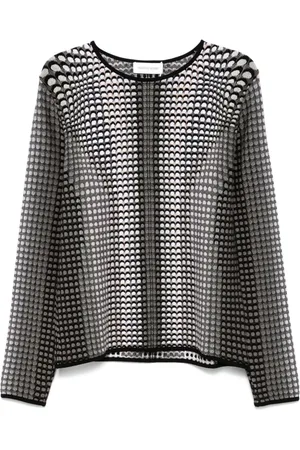 Marine Serre Logo-jacquard jumper
