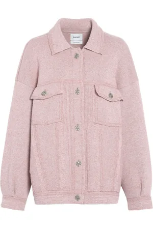 Barrie Contrast-stitching denim-effect jacket