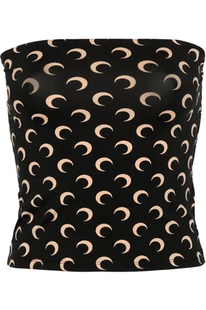 Marine Serre Crescent Moon-print tube top
