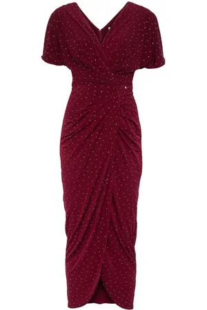 NISSA Crystal-embellished maxi dress