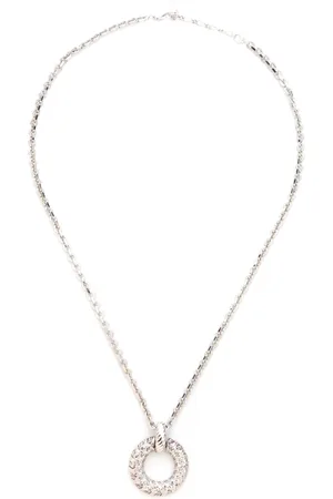 Saint Laurent Textured pendant necklace