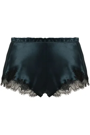 CARINE GILSON Lace-detail silk shorts