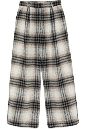 B+AB Check tucked pants