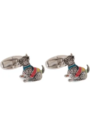 Paul Smith Artist Stripe Dog cufflinks