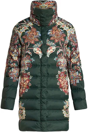 Etro Paisley-print zip-up puffer coat