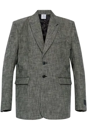 Vetements Checkered cotton blazer