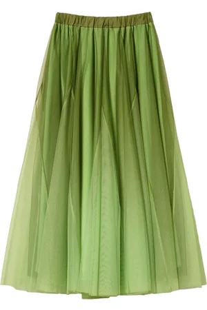 Twin-Set Fadeout-printed tulle skirt