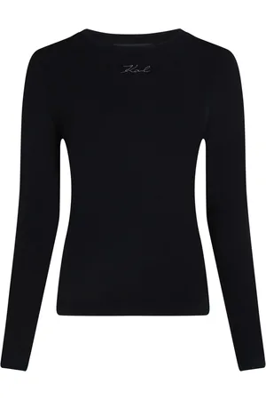 Karl Lagerfeld Logo-embroidered T-shirt