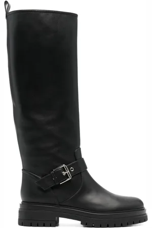 Gianvito Rossi Buckled leather boots