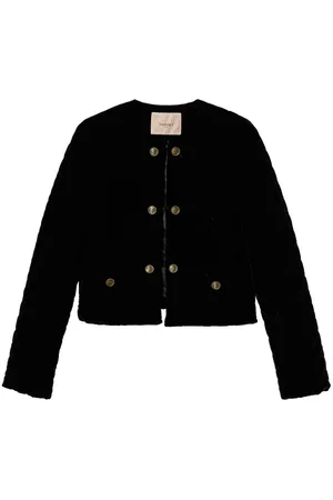 Twin-Set Velvet cropped jacket