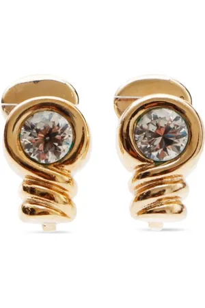 Dior Rhinestone clip-on earrings