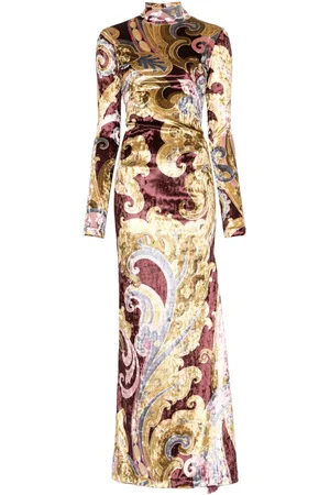 Etro Printed chenille maxi dress