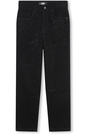 Karl Lagerfeld Logo-patch cotton-blend jeans