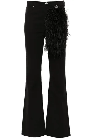 LOULOU Feather-detail jeans