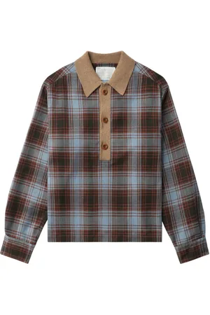 Kolor Check-print polo shirt