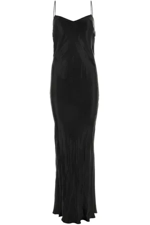 Saint Laurent Cowl-effect silk slip dress